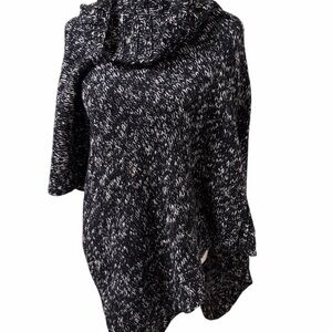 Eileen Fisher women’s one size cowl neck knit poncho sweater